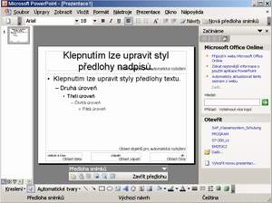 Power Point: pedloha nastaaven